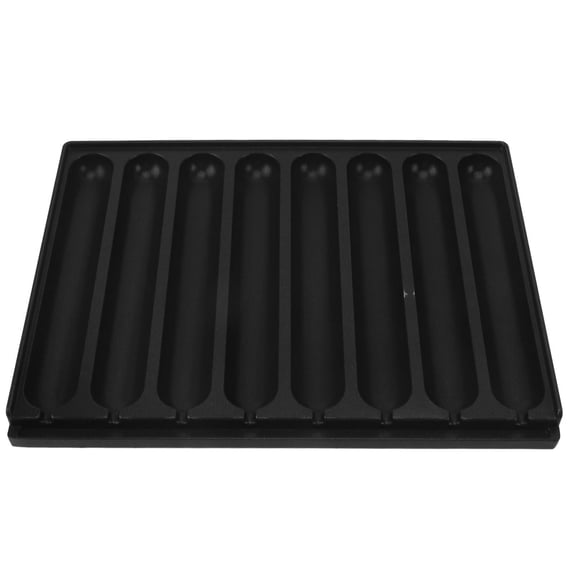 YAHHU 9.8x13.4 Aluminum Sausage Roasting Pan  Square Mold, 8Piece Capacity, Portable BBQ Grill Tray for Family Dinners & Outdoor Barbecues