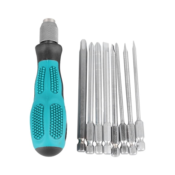 YAHHU 9 Pcs Screwdriver Kit Multifunctional Repair Bits Set Household Maintenance Tool with Cloth Bag 5.9 inches / 15 cm