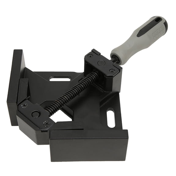 YAHHU 90 Degree Corner Right Angle Clamp, Premium Aluminum Alloy Woodworking Vice Grip Fixture Tool, Professional Carpenter Clamp for Welding & Framing, Black, 11.8 in / 30 cm