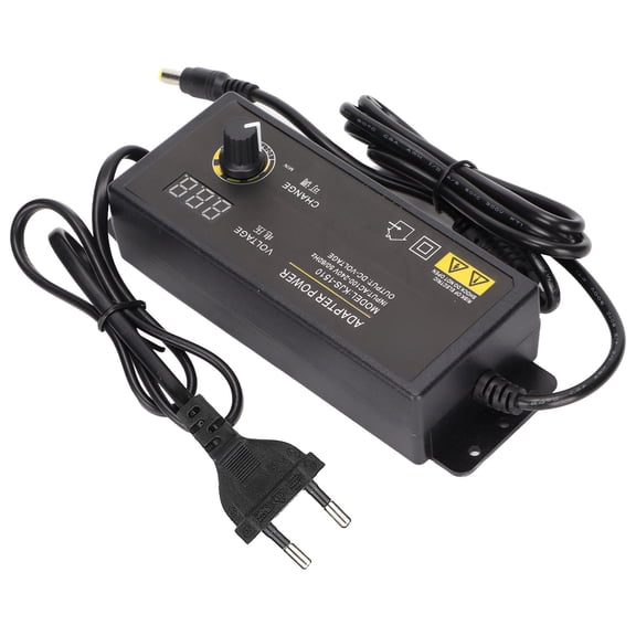 YAHHU 90W Adjustable Power Adapter 3V-12V 8A AC to DC Converter with LED Digital Display Universal Power Supply for LCD Monitors Mini TVs LED Light Bars 100-240V Input