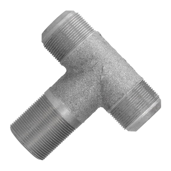 YAHHU 90mm Cast Iron Air Compressor Straight Tee Elbow, Durable Pneumatic Push to Connect Air Line Fitting Replacement Part, 33x1.5mm / 1.2x0.05in Size