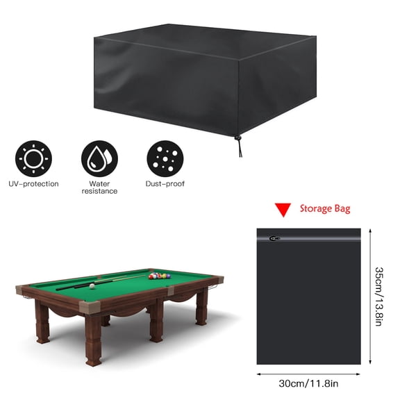 YAHHU 9ft Waterproof Billiard Table Cover Folding Pool Table Dustproof Oxford Protection Case (113x61x32.2 inches / 287x155x82 cm)