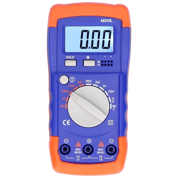 YAHHU A6243L Capacitance Tester Multifunctional High Accuracy Intelligent Digital Inductance Meter with LCD Display and Universal Test Probe 20A 1000V
