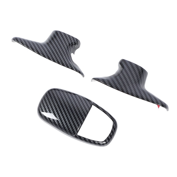 YAHHU ABS Carbon Fiber Pattern Gear Shift Knob Head Cover Trim Set for Dodge Challenger Charger 2015-2023 3 Pieces (5.51 inches / 14 cm)