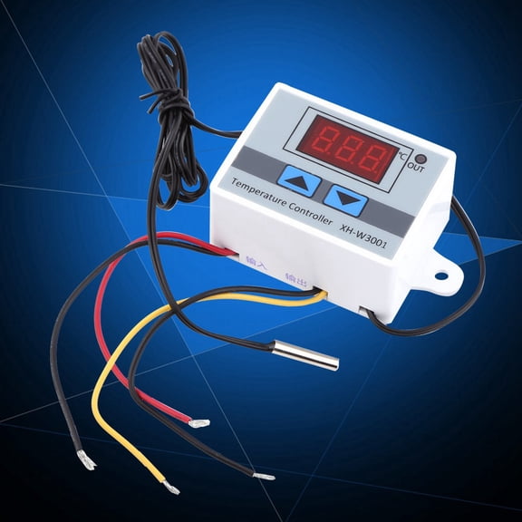 YAHHU AC 220V High Accuracy Digital Thermostat Control Temperature Controller Switch with Waterproof Probe (2.36 inches / 60 mm) for Industrial Setup