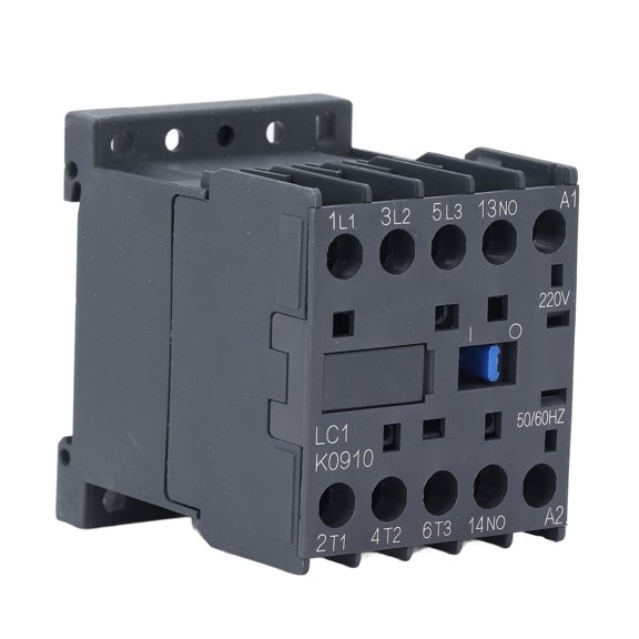 YAHHU AC Contactor 9A 220V Coil Voltage Compact PC Flame Retardant Housing 1 Normally Open K Type Motor Contactor for Industrial Electrical Distribution