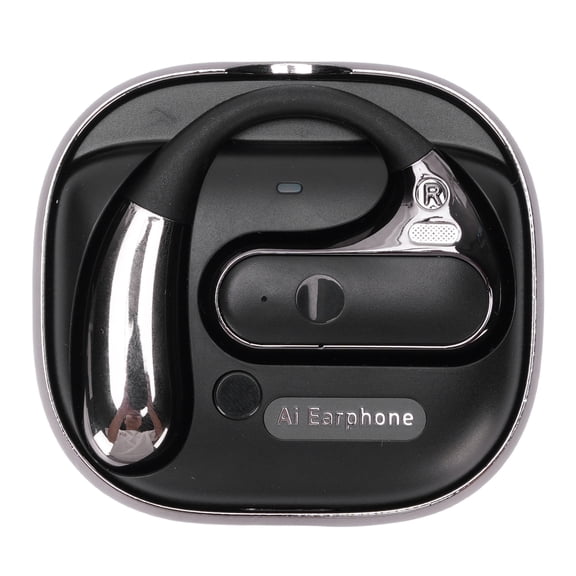 YAHHU AI Translation Earbuds Open-Ear Wireless Bluetooth 5.4 Headphones 130+ Languages Real-Time Translator App Support for iOS Android Mobile Devices Black (4.33 inches / 11 cm)