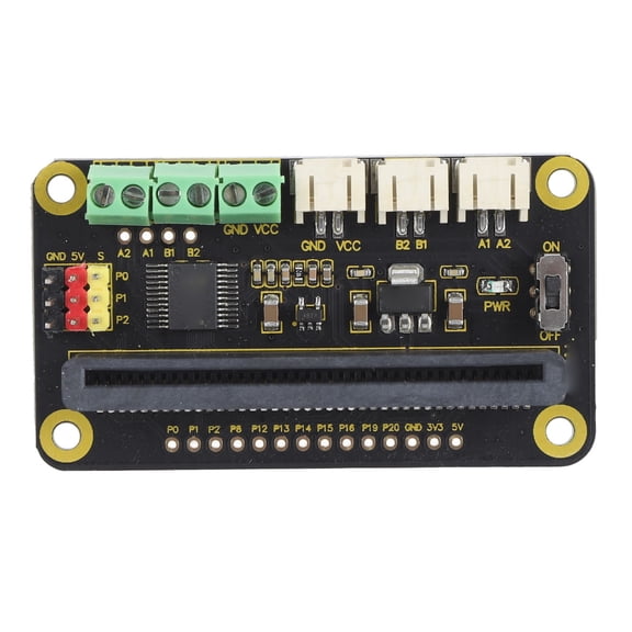 YAHHU AM-004 Servo Drive Expansion Board for Micro:bit 2-Way Motor & 3-Way Servo Controller (4.72 inches / 12 cm)