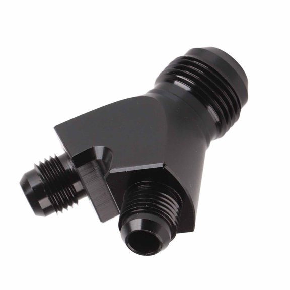 YAHHU AN10 10AN to AN6 6AN Male Flare Connector Y Block Fitting Adapter Black Automotive Part for Universal Fitment