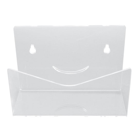 YAHHU Acrylic Mail Organizer  Clear, Thick, Smiling Design, 4.72"6.69" Stand or WallHanging, AntiSlip Base, Spacious 2.5" Capacity