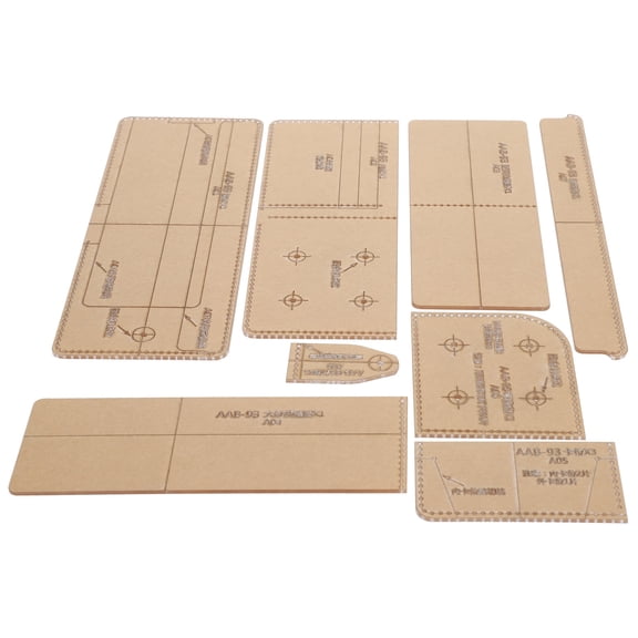 YAHHU Acrylic Wallet Pattern Template Handmade DIY Leather Mould Tools with Accuracy Cutting Distance (1-2 inches / 25-51 mm)