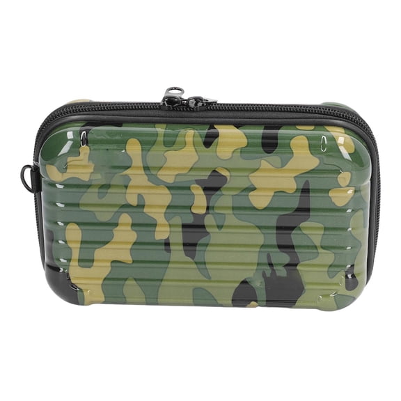 YAHHU Action Camera Bag Portable Waterproof Carrying Storage Case Replacement For Insta360 ONE RS Camouflage Green Hard Case Protective Travel Gear Organizer With Shoulder Wrist Strap 7.48x4.72x2.76
