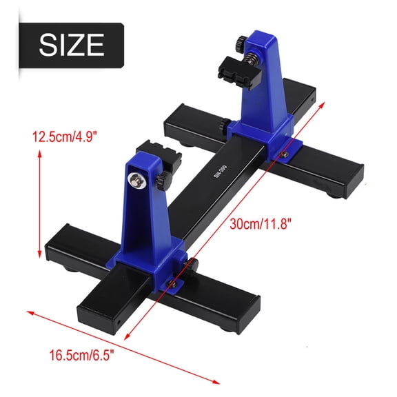YAHHU Adjustable 360 PCB Holder Printed Circuit Board Soldering Assembly Clamp (11.8 inches / 30 cm)