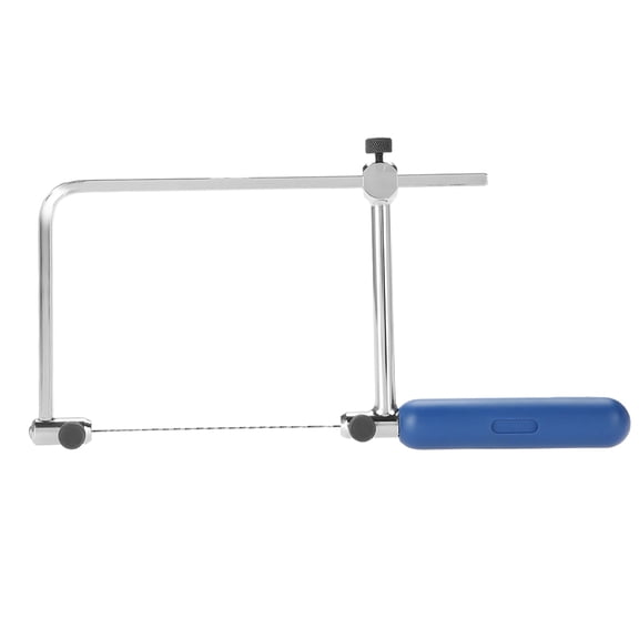 YAHHU Adjustable Cutting Tool U-Shaped Saw Frame with 6 Spiral Saw Blades for Wood, Metal, and Plastic (Adjustable from 1.18 inches / 3 cm to 5.9 inches / 15 cm)
