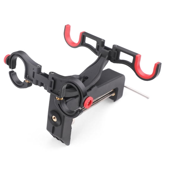 YAHHU Adjustable Folding Fishing Rod Holder – 90° Rotating Two‑Head Rack for Boats, Kayaks & Yachts – Durable Nylon Support