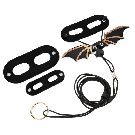 YAHHU Adjustable Lizard Leash Bearded Dragon Harness Soft for Reptiles Small Pet Animals, Black (19 inches / 48.26 cm)