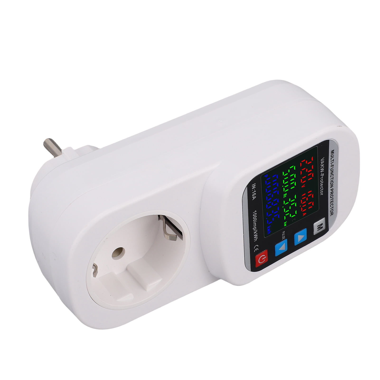YAHHU Adjustable Voltage Protector Socket Multi Functional Over Under Voltage Temperature Control Frequency Protect Electricity Meter Timer Switch 16A[cite: 1]
