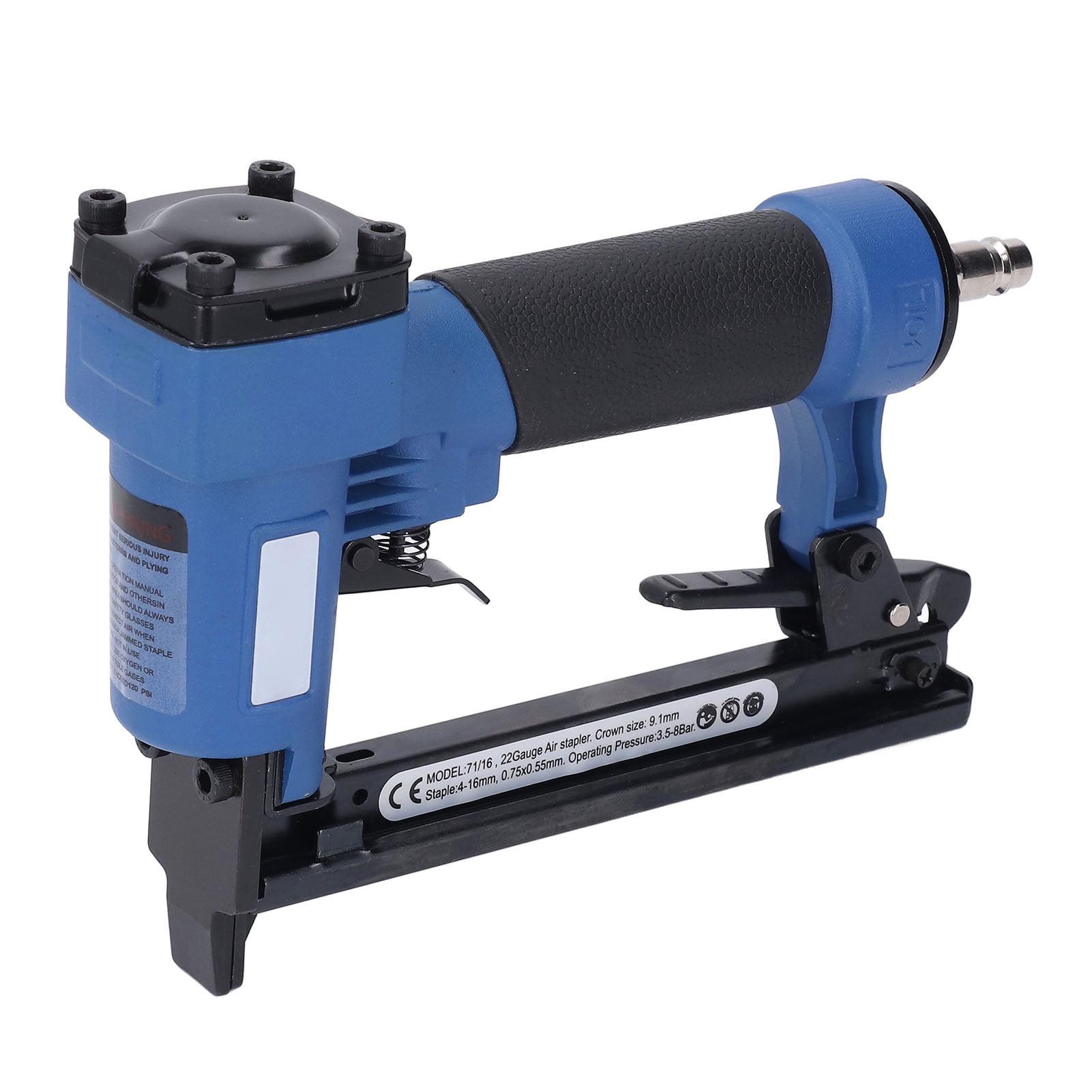YAHHU Air Brad Nailer Pneumatic Staple Gun for 22 Gauge 4-16 mm (0.16-0.63 in) Nails Woodworking Crafts and Interior Decoration Multi Tool Heavy Duty Reliable Hardware for DIY Home Projects