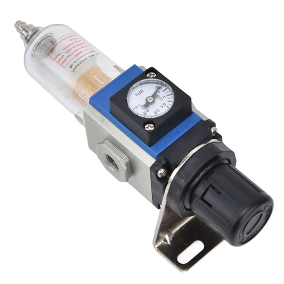 YAHHU Air Compressor Filter High Accuracy Self Locking Pressure Regulator with Gauge 10CC Cup Capacity GFR200-06 PT 1/8 inch / 0.31 cm Moisture Water Trap Separator Tool Accessory Kit
