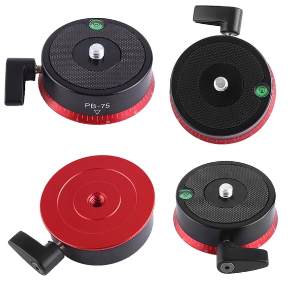 YAHHU Aluminum Alloy Panorama Ball Tripod Head With Bubble Level and 3/8 Inch Screw For DSLR Cameras 360 Degree Panoramic 22 lbs Load Capacity