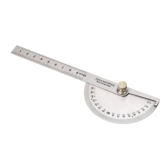 YAHHU Angle Protractor Stainless Steel Portable Adjustable 0 to 180 Degree Angle Ruler Finder Measure Tool with 3.9 inches / 10 cm Woodworking Ruler for DIY Construction Woodworking Masons