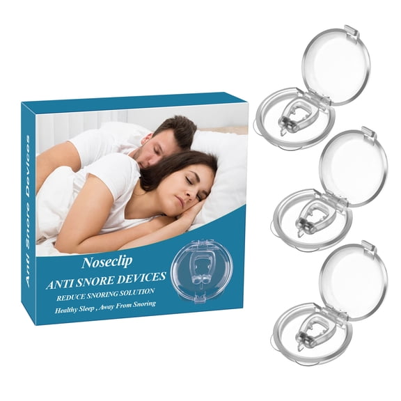 YAHHU Anti Snoring Devices Magnetic Anti Snoring Clips for Nose Silicone Anti Snore Clip Set for Better Deep Sleep, 3 Count Pack Sleeping Disorder Breathing Aid Solution (7.00 x 4.00 x 1.00 in)