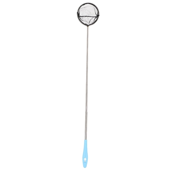 YAHHU Aquarium Fine Mesh Net Stainless Steel Extendable Fish Shrimp Net with Long Handle, Round (13.78 inches / 35.0 cm)