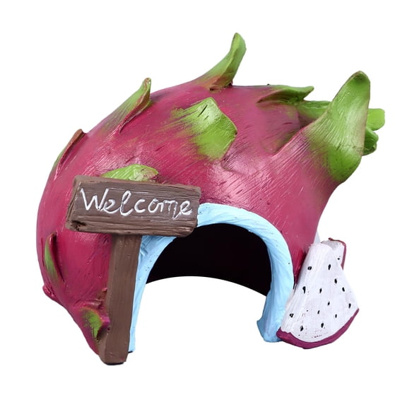 YAHHU Aquarium Resin Decoration Fun Simulation Innovative Landscaping Hideout House for Fish Tank Dragon Fruit Ornament Cave Decor Submersible Aquatic Pet Habitat 7.09 Inches / 18 cm