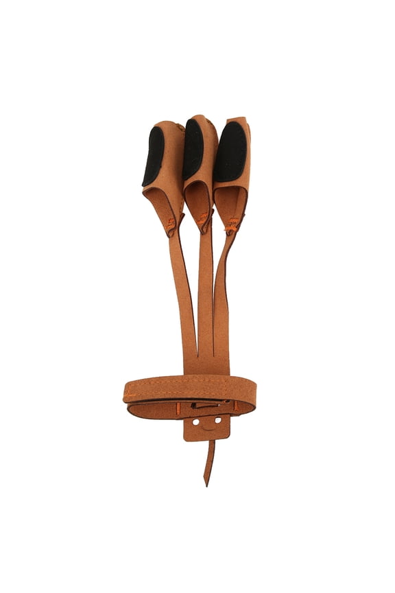 Archery Recurve Bow Three Finger Protection Glove Traditional Bow Protective Gear in Brown Color for Shooting Practice Training High Quality Microfiber Material Comfortable Fit Size