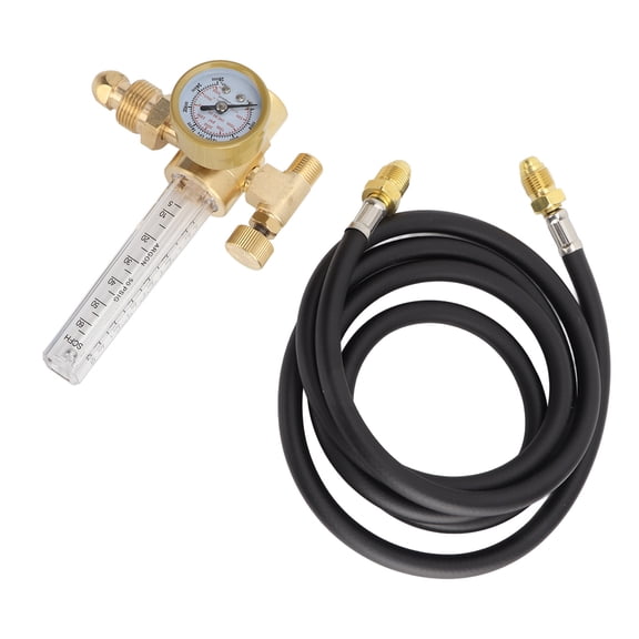 YAHHU Argon Pressure Regulator High Accuracy Flow Meter Gas Regulator for Welding Cutting Brass Construction Single Stage Gas Flowmeter 7.87 inches / 20.00 cm
