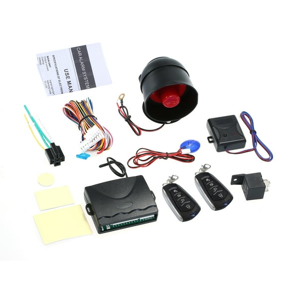 YAHHU Auto Remote Central Kit Locking System With Remote Control Door Lock Vehicle Keyless Entry System, 433MHz 100m Range, Universal Fit, Plastic Black Finish (6.69 inches / 17 cm)
