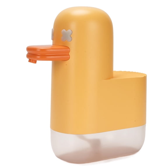 YAHHU Automatic Foaming Dispenser Cute Duck Smart Sensing Touchless Hand Soap Dispenser for Bathroom Kitchen Sink Wall Mounted 12 oz Yellow