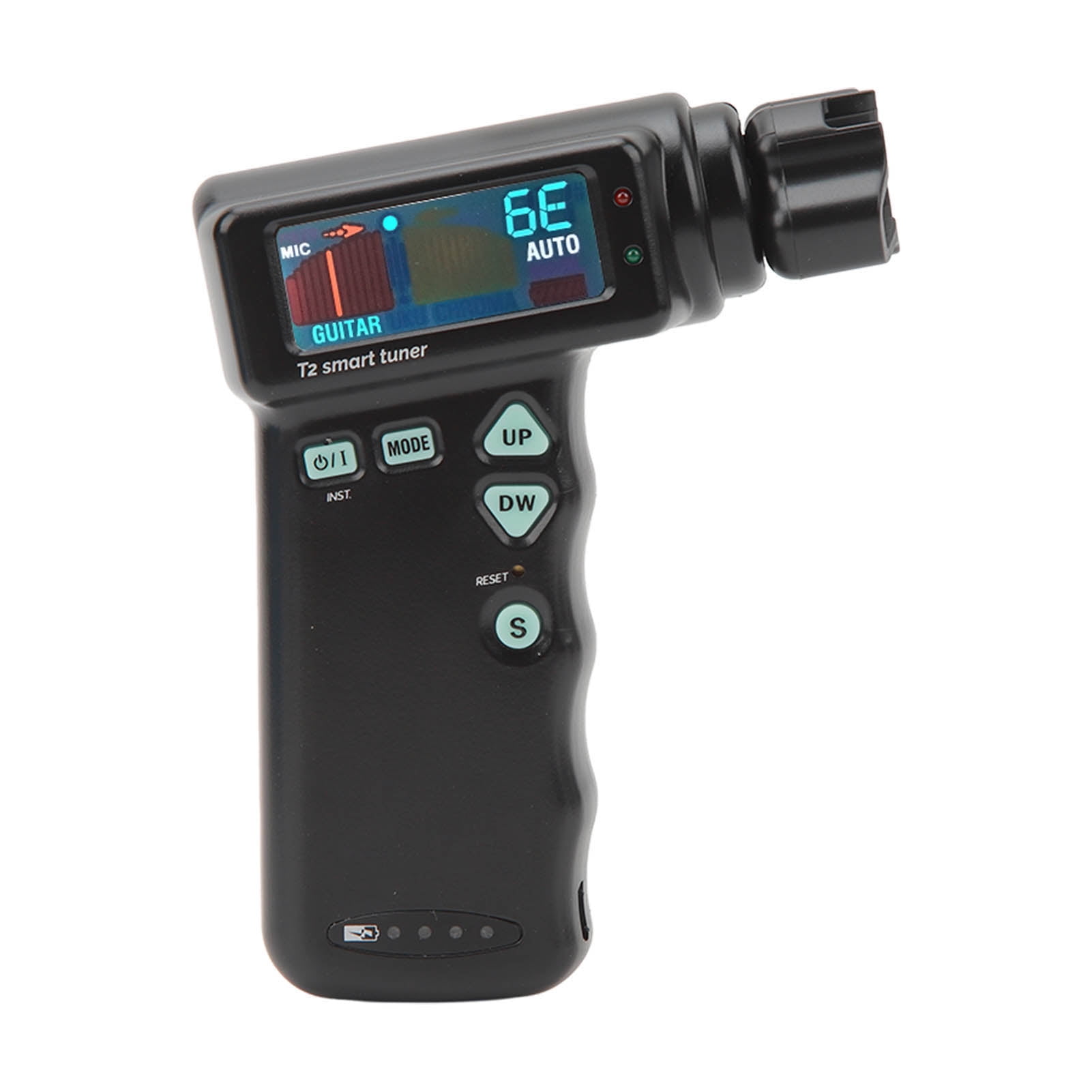 YAHHU Automatic Guitar Winder Color Display 2600mA Fast Acoustic Guitars Auto Tuner for Guitar Ukulele, Black (6.3 inches / 16 cm) Rechargeable Electric String Winder