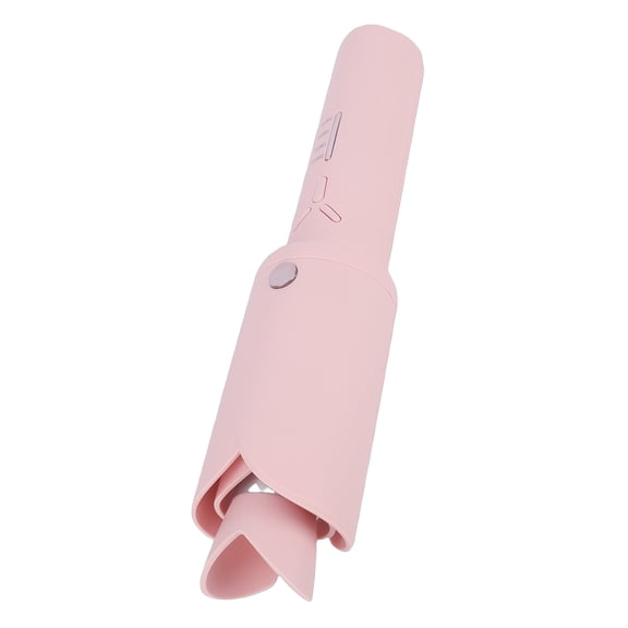 YAHHU Automatic Hair Curler 60W Self Rotating Rechargeable Cordless Curling Iron Machine for Home and Travel Use, Portable Auto Waver Styling Tool Complete Kit with Comb and Clips, Pink