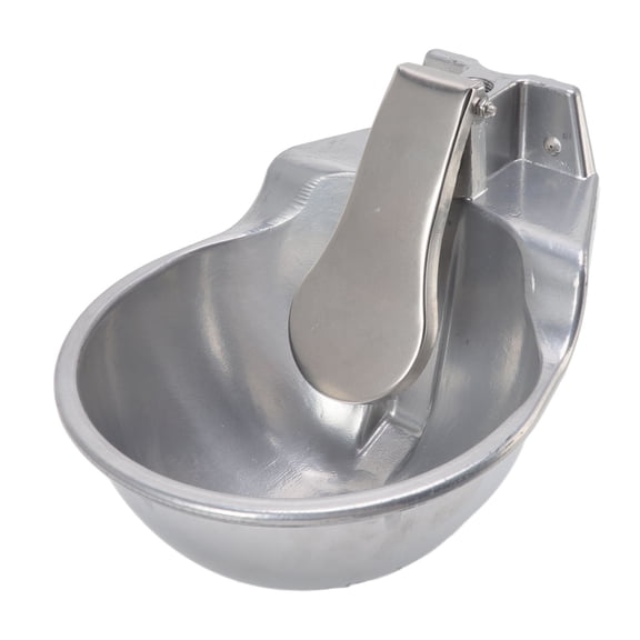 YAHHU Automatic Livestock Drinking Bowl Heavy Duty Aluminium Alloy Thickened Robust Drinking Sink for Dogs, Cats, Sheep, and Cattle, Farm Animal Hydration Equipment, Silver