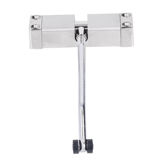 YAHHU Automatic Spring Door Closer Casted Aluminum Cold Rolled Steel Buffer Door Closing Hardware for Wooden Hotel Door Entry Double Doors Quiet Mute Surface Mounted 8.27 in / 21 cm Silver