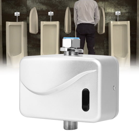 YAHHU Automatic Urinal Induction Flusher Surface Mounted Urinal Flush Valve Kit for Home and Commercial Use (9.45 x 8.66 x 5.12 inches / 24 x 22 x 13 cm)