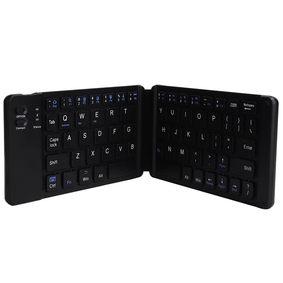 YAHHU B05 Foldable Bluetooth Wireless Keyboard for Laptop and Tablet PC Multi-Device Setup Scissor Switch 67 Keys Mini Sized Ultra Slim Travel Essential 7.87 inches / 20 cm Black