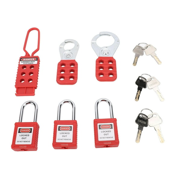 YAHHU BD-ZT1-KIT1 Lockout Tagout Kit – Impact Resistant, Anti‑Tamper, 2‑Key Polypropylene Plug Lock & Waterproof Tag, 1 Pack