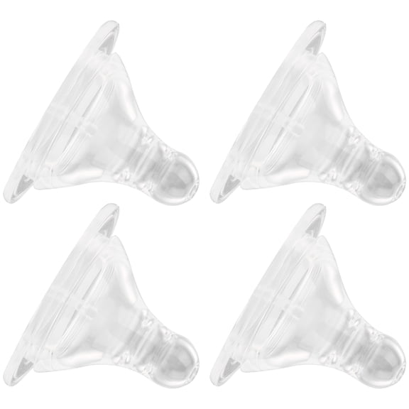 YAHHU Baby Nipple Set, Liquid Silicone Soft Infant Pacifier Teats, Newborn Feeding Bottle Accessory, 4 Nipples & 1 Needle