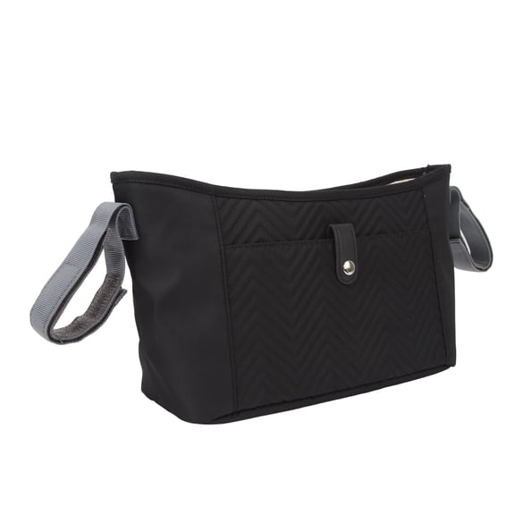 YAHHU Baby Stroller Bag Large Capacity Multi Pockets Waterproof Nylon Universal Stroller Organizer Bag for Outdoors Black 15.75 inches / 40.00 cm