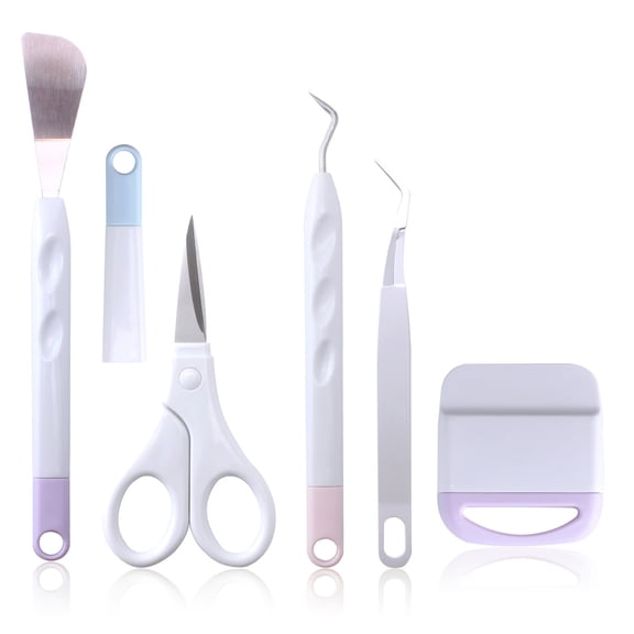 YAHHU Basic Craft Weeding Tool Set 5 Pieces for Vinyl Scrapbooking Silhouette Relief Lettering DIY Projects (7.87 inches / 20 cm)