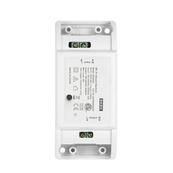 YAHHU Basic Wifi Switch Works with Alexa for Home Timer 10A 2200W Wireless Remote Switch for Android IOS APP Control Electric Appliances Universal Smart Home Automation Module