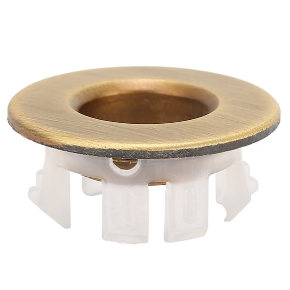 YAHHU Bathroom Wash Basin Sink Overflow Cover Kitchen Decoration Spare Hole Brass Ring Insert Bronze