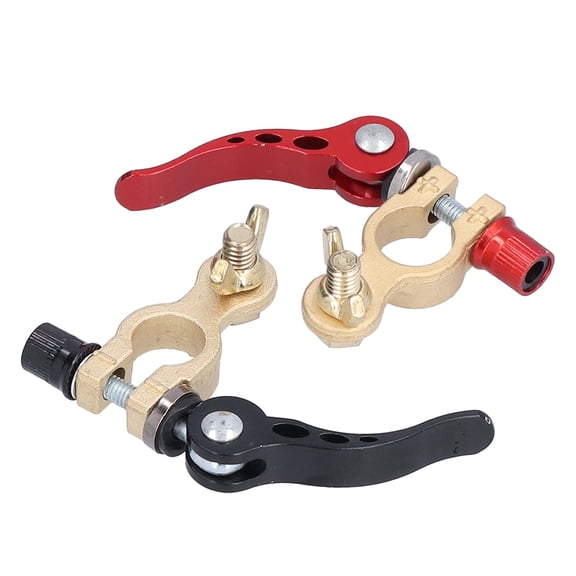 YAHHU Battery Terminal Quick Release Disconnect Positive Negative Connector Cable Clamp Set Kit