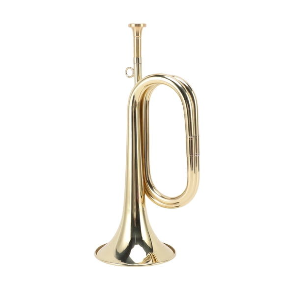 YAHHU Bb Key Bugle Brass Trumpet Instrument Set with Detachable Mouthpiece, Cleaning Cloth, and Gloves for Band Performance, School Concerts, and Orchestra Professionals