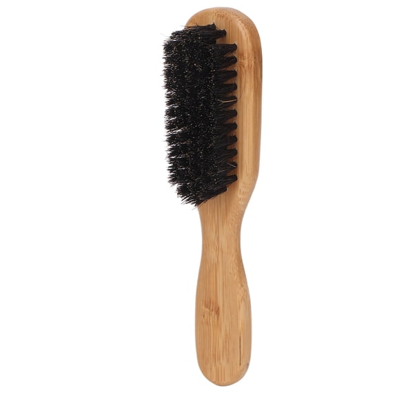 YAHHU Beard Brush Reinforced Process Skin Friendly Soft Comfortable Ergonomic Bamboo Handle Portable Mens Hair Brush 5.91 inches / 15 cm