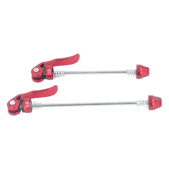 YAHHU Bike Quick Release Skewers Front and Rear Hub Axle Fixed Lever for Mountain Road BMX Bicycle Aluminum Alloy, Red (2 Pieces / 8.66 inches / 22 cm)