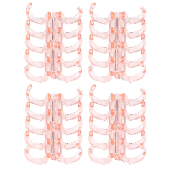 YAHHU Binding Rings Hold 60 Sheets Paper 11mm 5 Hole Plastic Transparent Red 20 Count