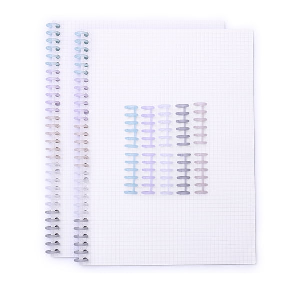 YAHHU Binding Spine Combs 6 Holes Loose Leaf Binder Album Rings 12mm / 0.47 inches Spine Diameter 80 Sheet Capacity Macaron Multicolor 10 Count